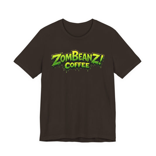 Zombeanz! Coffee Tee — Spooky Green Logo Short Sleeve Shirt