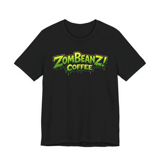 Zombeanz! Coffee Tee — Spooky Green Logo Short Sleeve Shirt